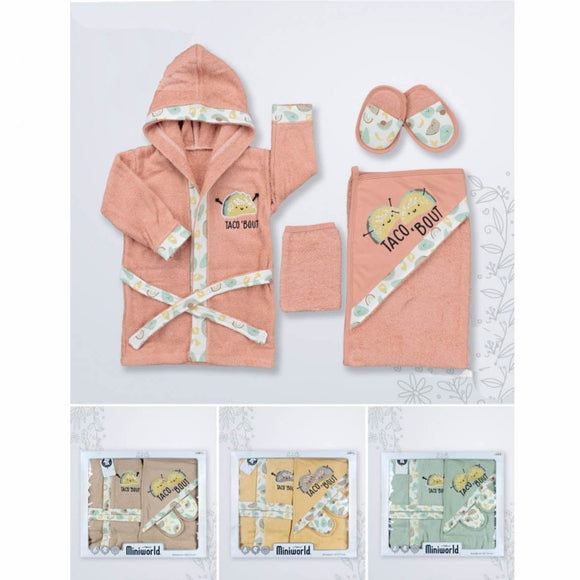 Taco Baby Bathrobe Set