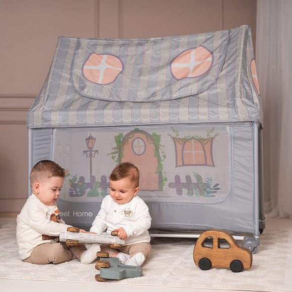 Baby cot SWEET HOME 2 layers with roof