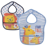 BIBS SET 2 PCS PEVA WITH VELCRO