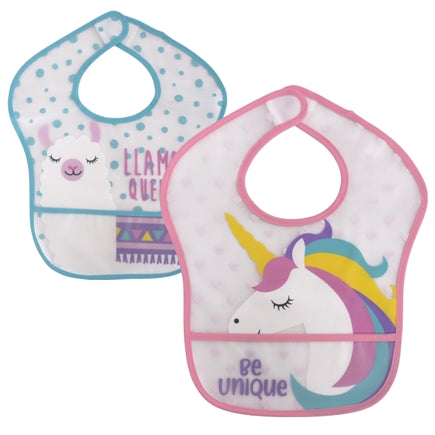 BIBS SET 2 PCS PEVA WITH VELCRO