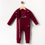 UNISEX Collar velvet  jumpsuit  6-9-12-18m