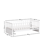 WHITE Alpha Bed (100x200 cm)+Pull-out Bed (90x190 cm)