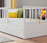 WHITE Alpha Bed (100x200 cm)+Pull-out Bed (90x190 cm)