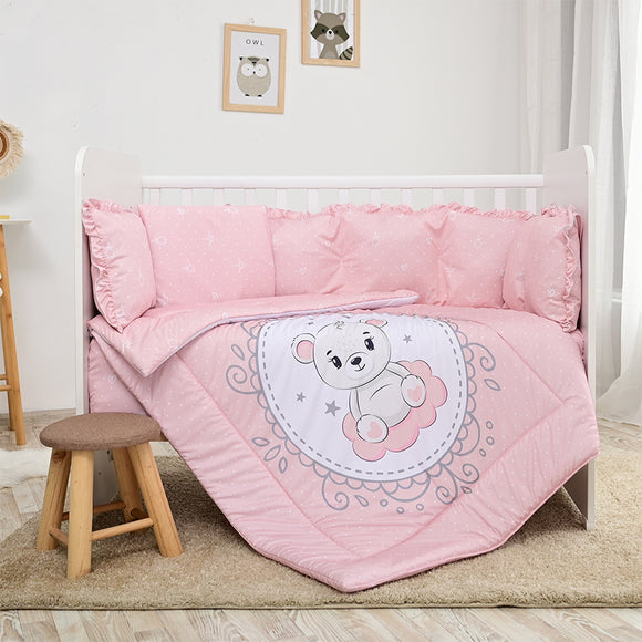 SET LILY 60/120 RANFORCE LITTLE BEAR PINK