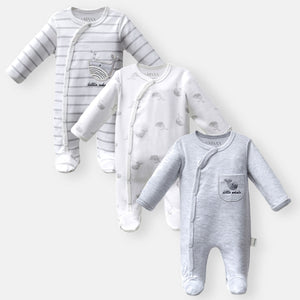 WHALE Jumpsuit 0/3-3/6-6/9 m 3p