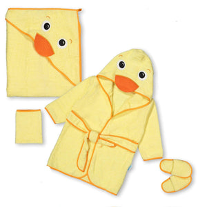 DUCK BATHROBE SET 0-12m