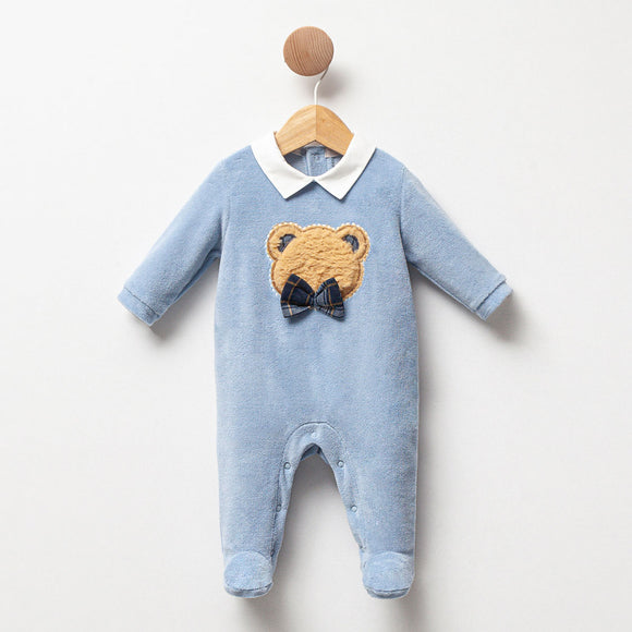 TEDDY VELVET OVERALLS 2-3-6m