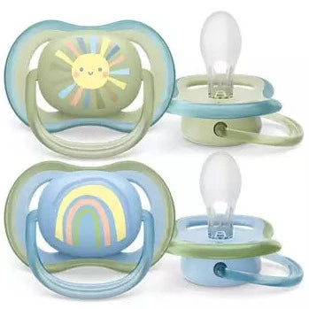 Ultra Air Soother Rainbow Pack of 2, 0-6M BOY