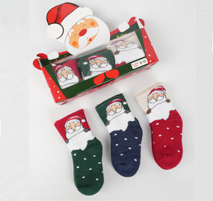 Santa 3-Piece Towel Baby Socket Boxed Set 0-18m