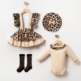 Mini Leopard Girl set 4 pieces  6-9-12 m