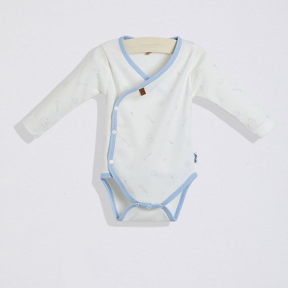 HAPPY ROBOT BODY Long-Sleeve Side-Snap  0-3-6 m