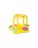 Yellow Kiddie Inflatable Pool Float w/ Sunshade