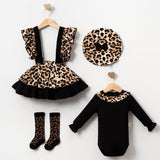 Mini Leopard Girl set 4 pieces  6-9-12 m