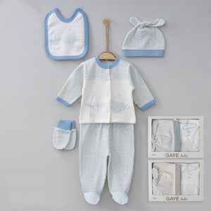 baby set 5 pics 0-3m Amore embroidery