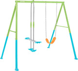 Colourful Swing Set, Seat and Swing, 249 x 249 x 203 cm