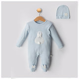 RABBIT HAT OVERALLS 3-6-9m