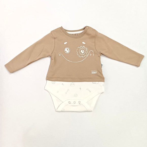 HAPPY ROBOT bodysuit 0-3-6 m