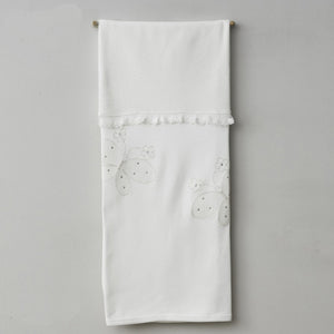 White butterfly baby blanket