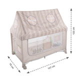 Baby cot SWEET HOME 2 layers with roof