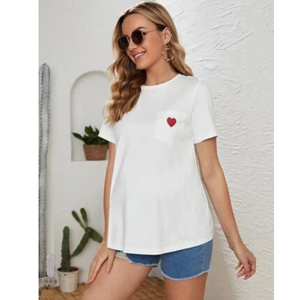 Maternity Heart Print Tee