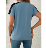 Maternity Love Heart Print Color Block Pocket T-Shirt