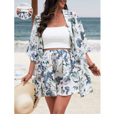 Maternity Kimono Top And Shorts Two-Piece Set