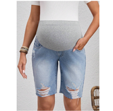 Denim Shorts With Belly Support