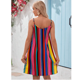 maternity dress stripe print