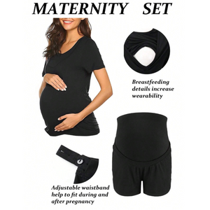 Shorts Maternity Two Piece Set