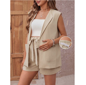 Maternity Shorts Casual Casual 2pcs Outfits