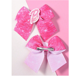 2pcs Pink Letter Hair Clips