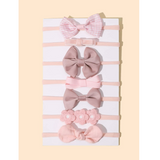 7pcs Baby Bow-Knot Decor Sweet Hair Band For Daily Decoration