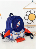 Rocket Design Zipper Backpack