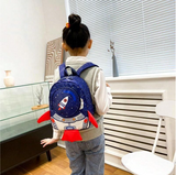 Rocket Design Zipper Backpack