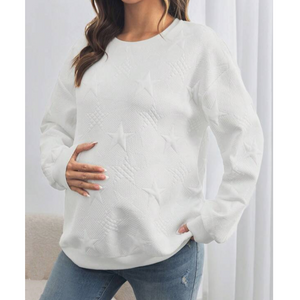 Maternity Pregnancy  Star Sweatshirt