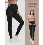 BASICS Maternity Wide Waistband Solid Leggings