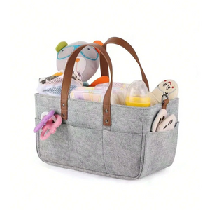 Baby Multi-Compartment Fabric Diaper Organizer