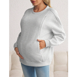 Maternity Breastfeeding Sweatshirt GRAY