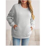 Maternity Breastfeeding Sweatshirt GRAY