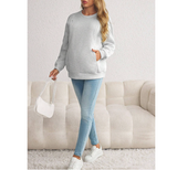 Maternity Breastfeeding Sweatshirt GRAY