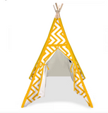 Teepee fabric Tent White & Yellow