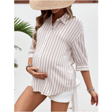 Maternity Outdoor Lightweight Button-Up Nursing Shirt