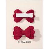 2pcs Bow Hair Clips For Children