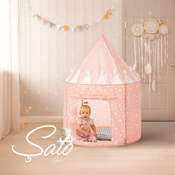 Castle Tent -With Carrying Bag pink