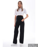 Wide Leg Maternity Jeans Black