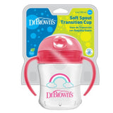 Soft-Spout Transition Cup with Handles Pink Deco, 180ml