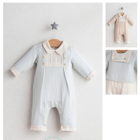 Baby blue  OVERALLS  0-9M