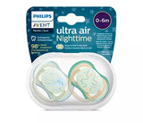 Ultra Air Night Time Soother Pack of 2, 0-6M BOY