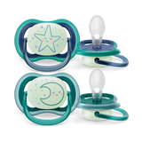 Ultra Air Soother Night Time Pack of 2, 6-18M BOY