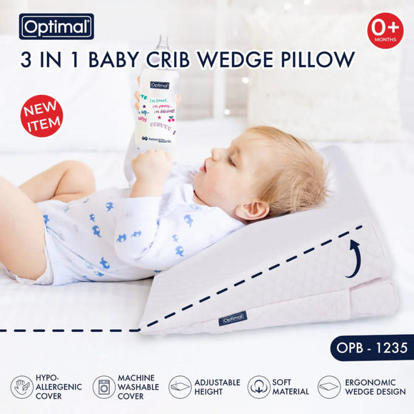 Optimal Baby Crib Wedges Pillow 3 In 1